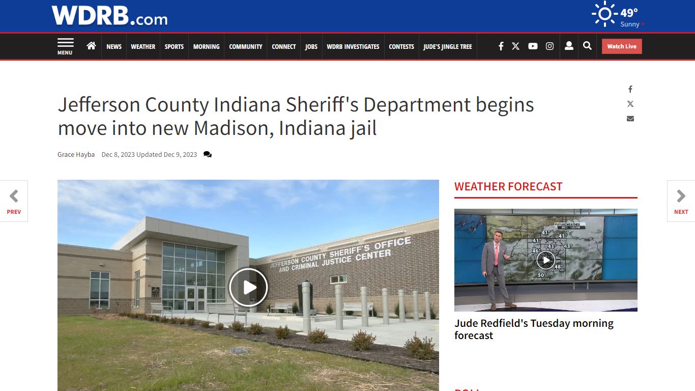 Jefferson County Indiana Sheriff's Department begins move into new ...